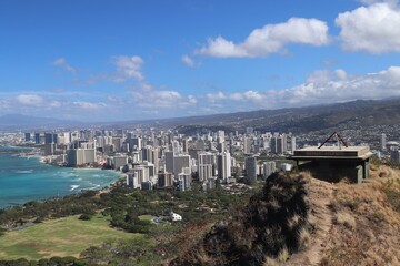 Honolulu, Hawaii 7-2-21  The views from Diamond Head Summit and the pillbox bunker at Diamond Head...
