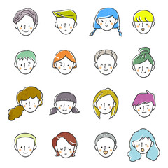 様々な人物　ベクターイラスト