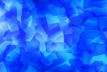 Light BLUE vector abstract polygonal pattern.