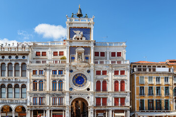 The Clock Tower on the Piazza San Marco in Venice