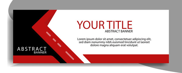 Elegant red web banners of standard sizes for sale. Design template vector
