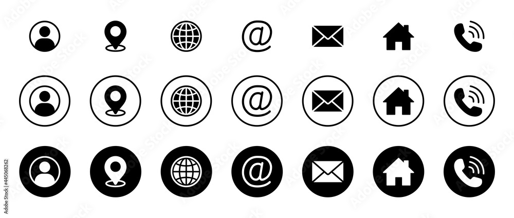 Poster web icon set. website set icon vector
