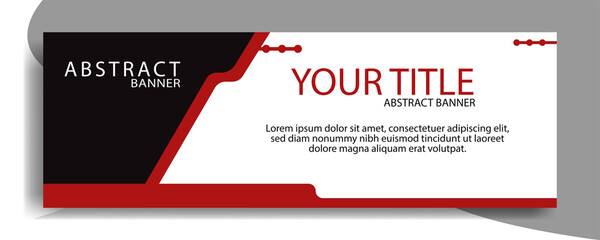 Elegant red web banners of standard sizes for sale. Design template vector