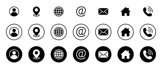 Web icon set. Website set icon vector