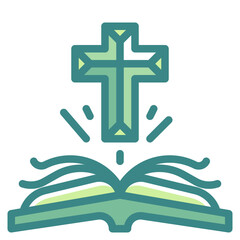 bible blue line icon
