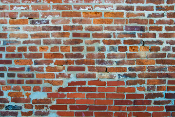 red brick wall. background