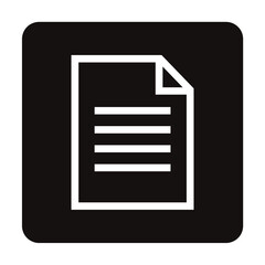 シンプルな書類のアイコン/白ヌキ