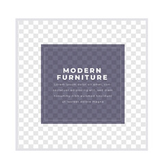 Furniture sale discount poster social media post template modern minimalis style