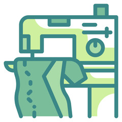 tailoring blue line icon