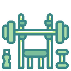 workouts blue line icon