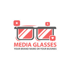 Social Media Glasses Vector Design