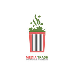 Social Media Trash Design Vector