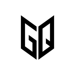 initial letters monogram logo black GQ