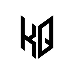 initial letters monogram logo black KQ