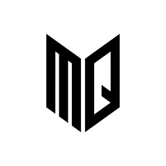 initial letters monogram logo black MQ