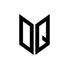 initial letters monogram logo black OQ