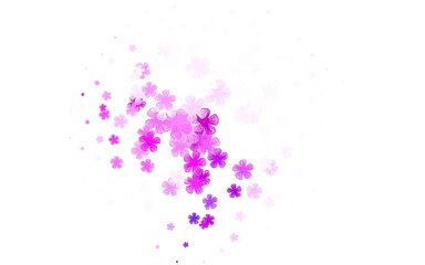 Light Pink vector elegant background with flowers.