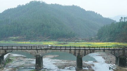 The old arched stone bridge view located in China