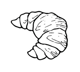 A croissant. Vector logo illustration on a white background. 