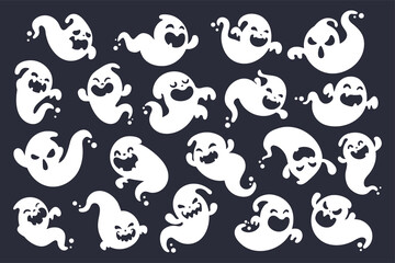 A cartoon white evil ghost that has fun haunting people on Halloween.