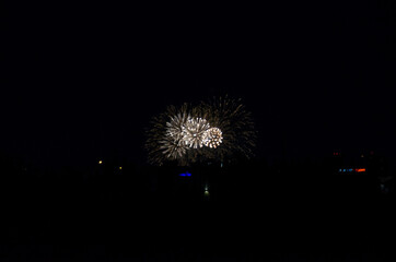 Fireworks Exploding in the Night Sky