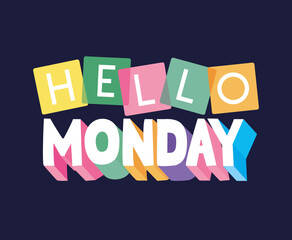 motivational illustration of hello monday © Grgroup