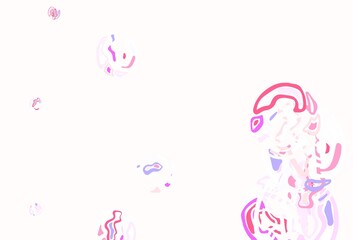Light Green, Red vector background with bubbles.
