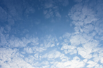 Blue sky and white clouds for background