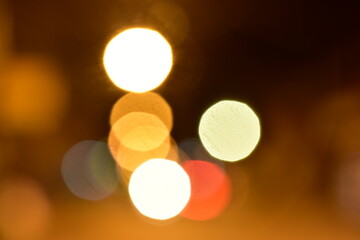 Bokeh lights background at night.