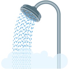 Shower head vector bathroom equipment isolated icon