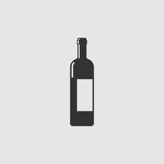 Vector Simple Isolated Wine Bottle Icon
