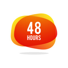 Vector 48 Hours Abstract Label
