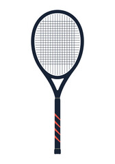 Tennis racquet isolated on white background.