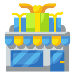 Obraz premium gift flat icon