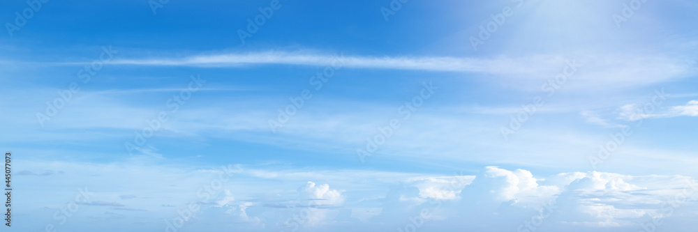 Wall mural beautiful blue sky cloudsfor background. panorama of sky.