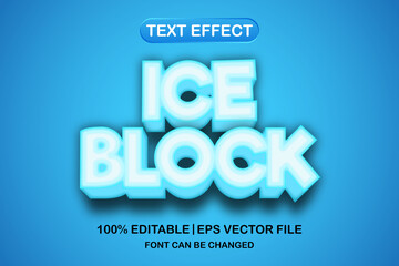 ice block 3d editable text effect