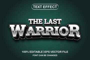 the last warrior 3d editable text effect