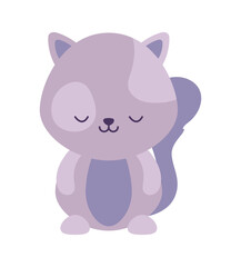 Obraz na płótnie Canvas purple cat illustration