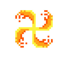 Obraz premium Bengal fire and fireworks icon. Pixel art. 8-bit sprite. Sticker design. Isolated vector illustration.