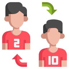 CHANGE flat icon,linear,outline,graphic,illustration