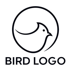 Abstract love bird logo design vector