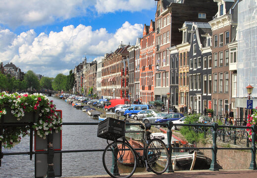 Amsterdam Netherland Grachtscene in summer