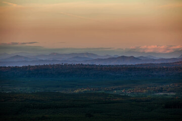 sunset in the mountains