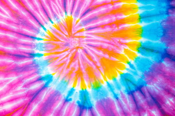 abstract rainbow spiral tie dye background. - obrazy, fototapety, plakaty