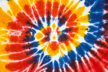 abstract rainbow spiral tie dye background.