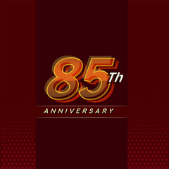 85th anniversary celebration logotype colorful design isolated with elegant background and modern design.
