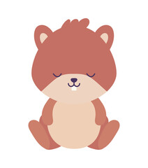 Obraz premium brown beaver design