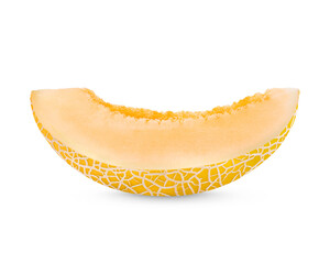 Japanese melons sliced isolated on white background