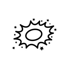 Black line icon for comic