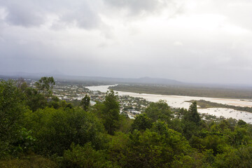 Fototapeta na wymiar Panoramic view of Noosa from the Lookout, Australia